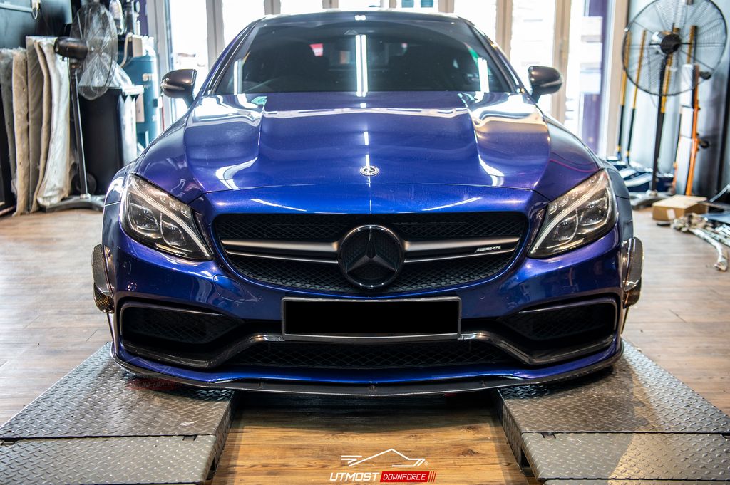 Mercedes Benz AMG C63s W205 and C205 Edition 1 Dry Carbon Front Lip –  Utmost Downforce Garage