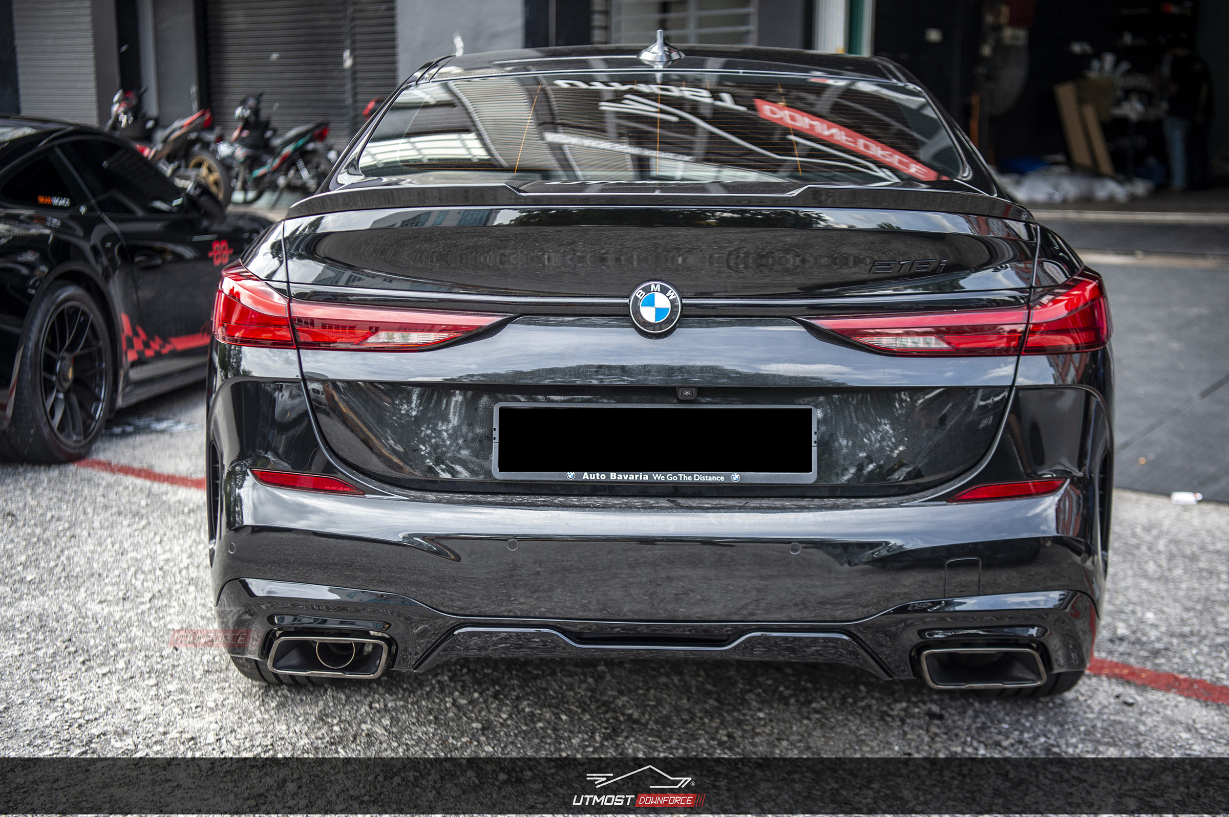 CUP Heckspoiler Ansatz SCHWARZ Für 2er BMW F44 M-Paket Aufsatz Spoiler Verlänger