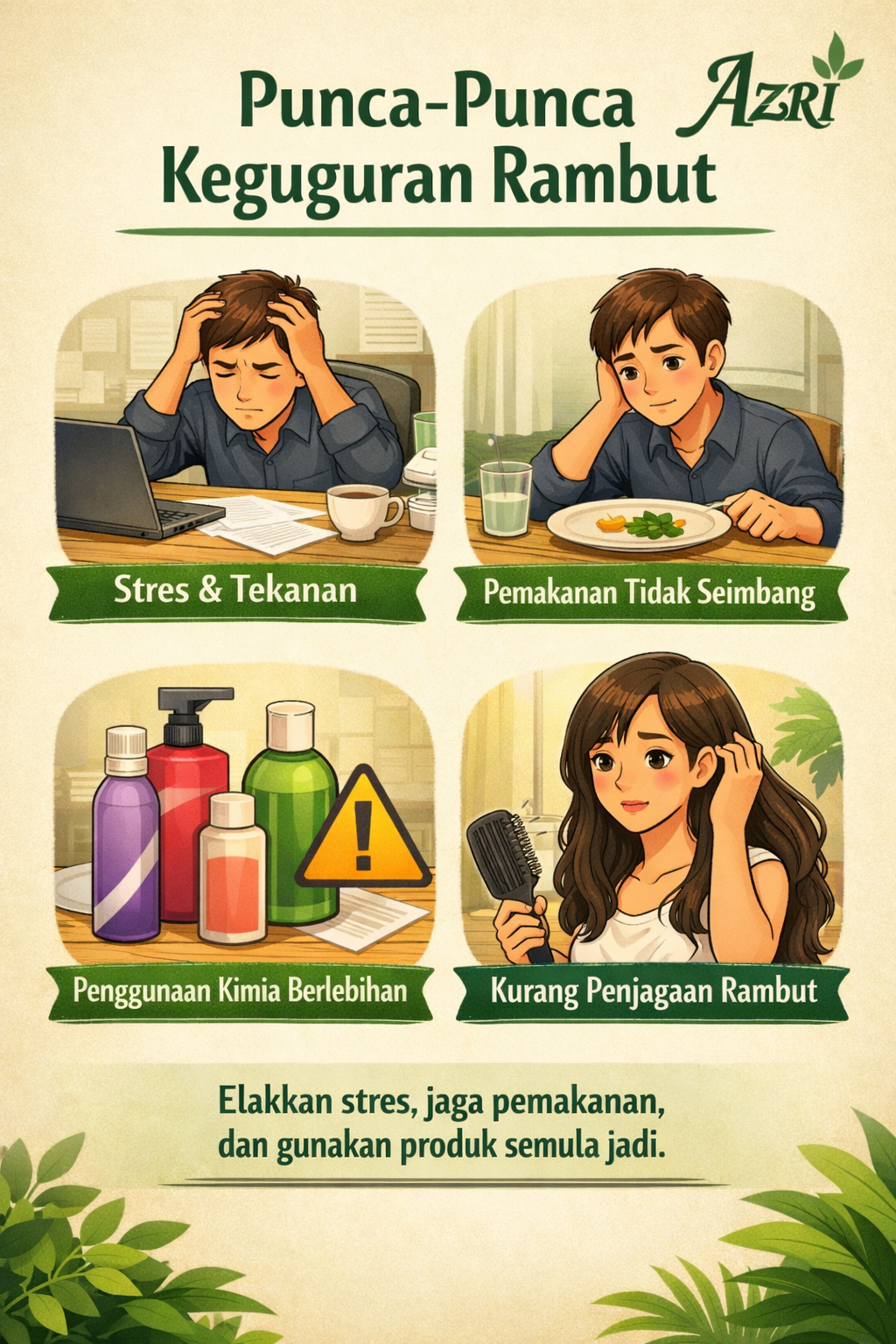 Punca Rambut Gugur