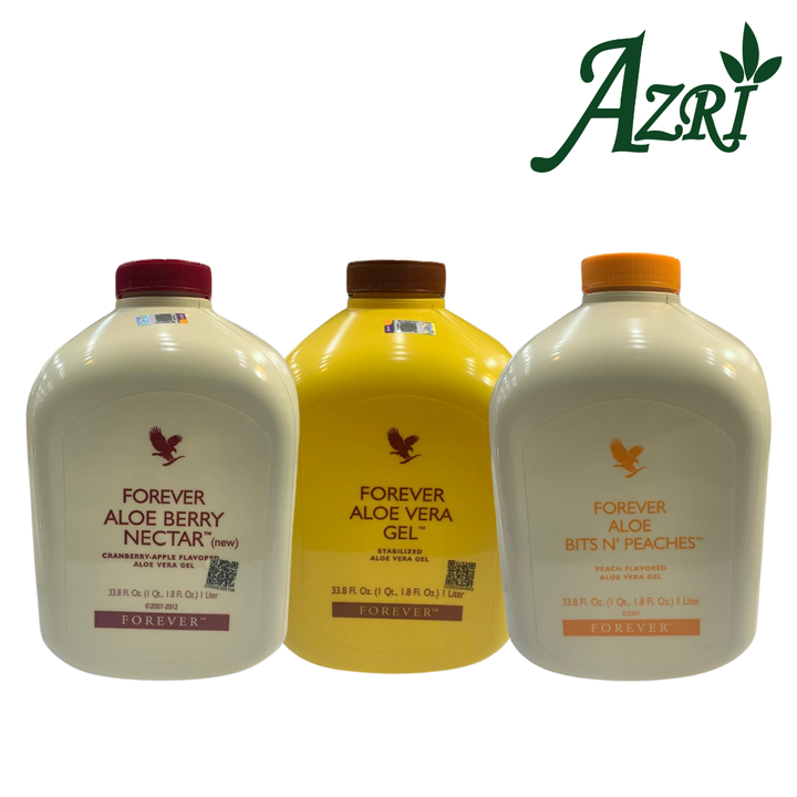 Forever Aloevera Gel and Forever Alovera Nectar and Forever Aloevera Bits N' Pechers