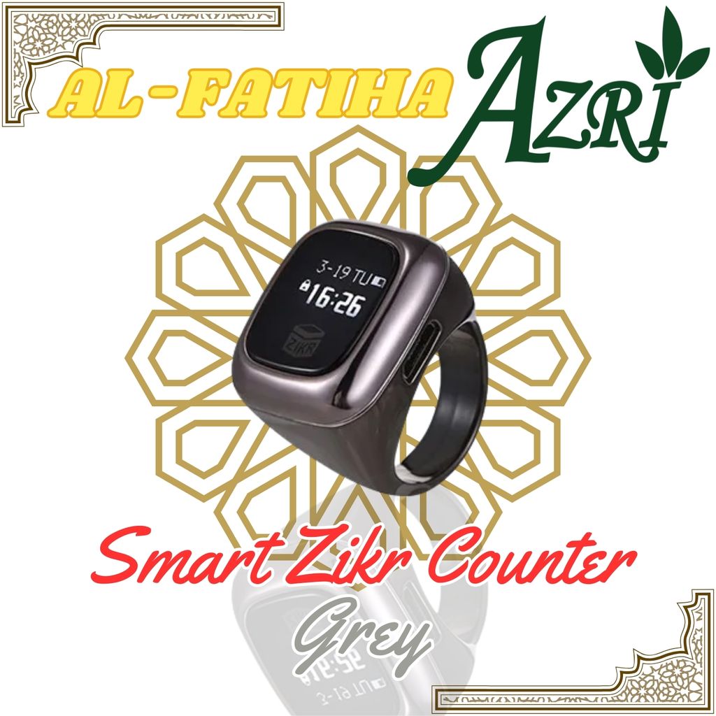 Al_Fatiha_Smart_Zikr_Counter_Grey