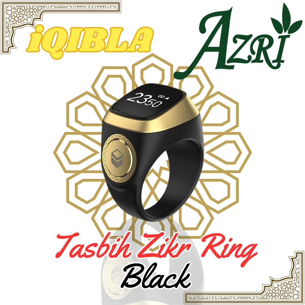 iQibla_Tasbih_Zikr_Ring_Black