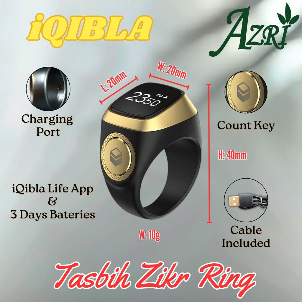 iQibla_Tasbih_Zikr_Ring_Measurement