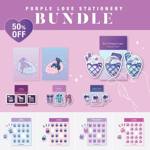 Bundle Sales_Purple Love Stationery Set-01