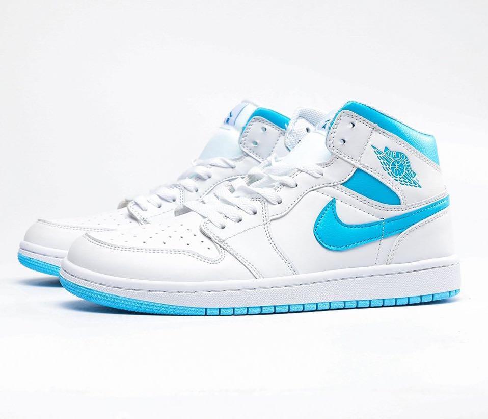Nike Air Jordan 1 Mid UNC Blue White 