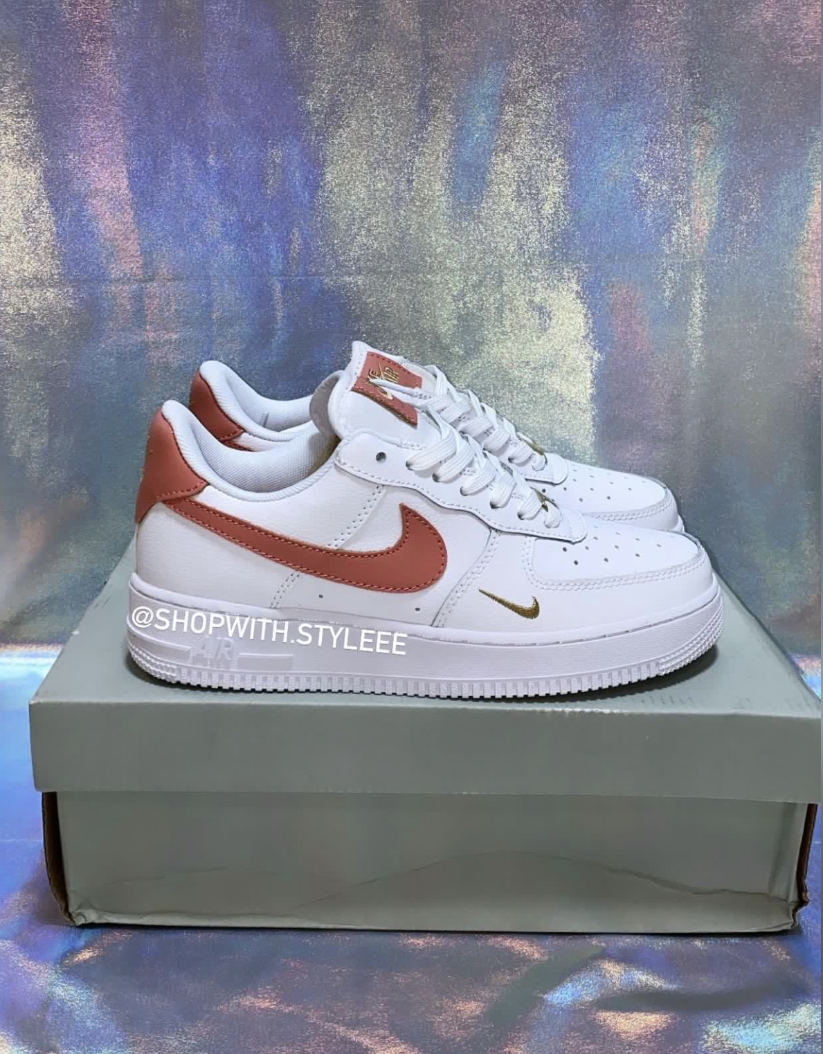 Nike Air Force 1 Low White Rust Pink – shopwith.styleee