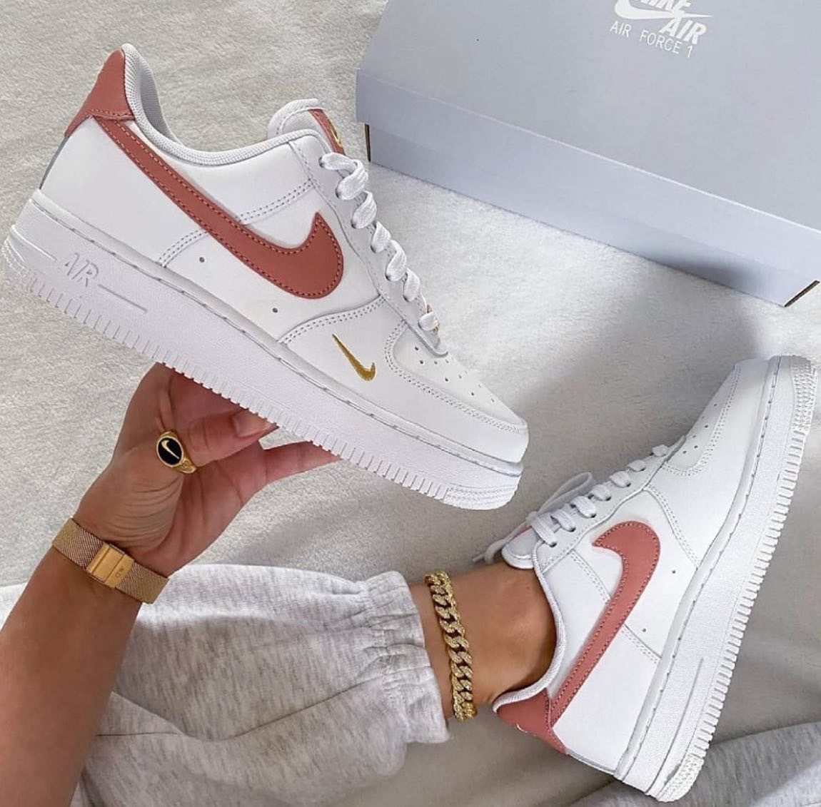 Commerce Dignified Conditional air force 1 white rust pink Abandoned ...