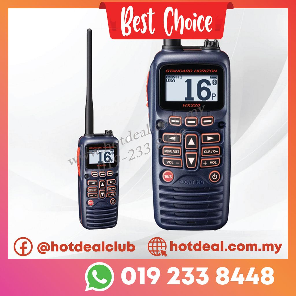 Standard Horizon HX320 Handheld VHF 6W, Bluetooth, USB Charge (7)