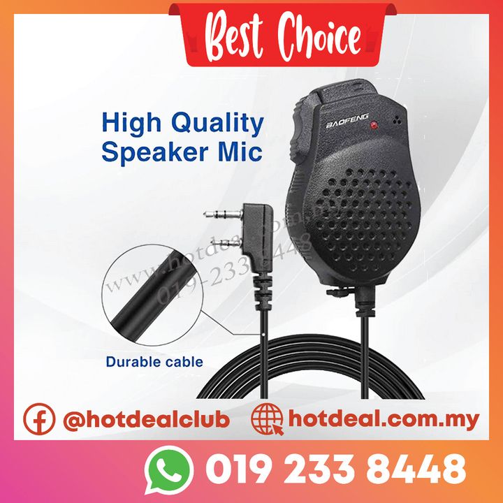 PTT palm mic dual Baofeng UV82 (new)