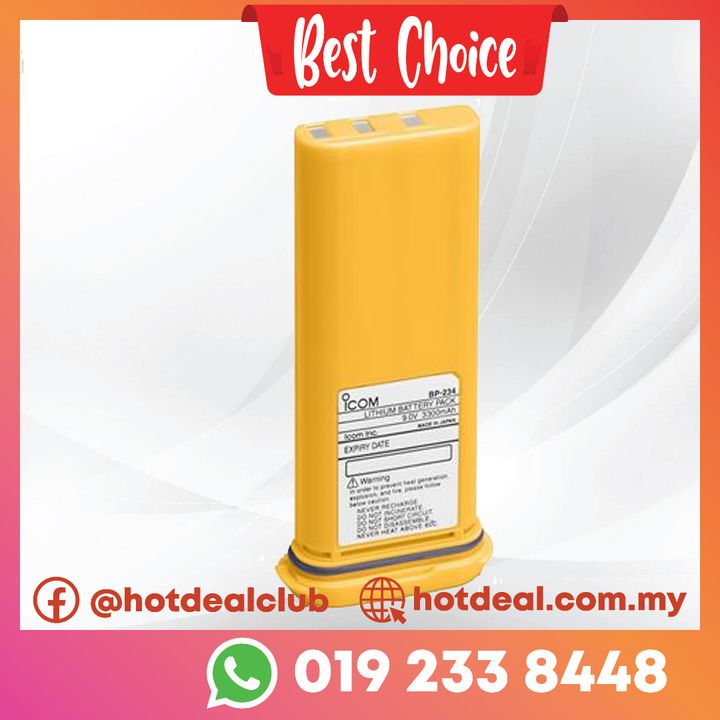 Battery Lithium for Icom BP234 Marine radio