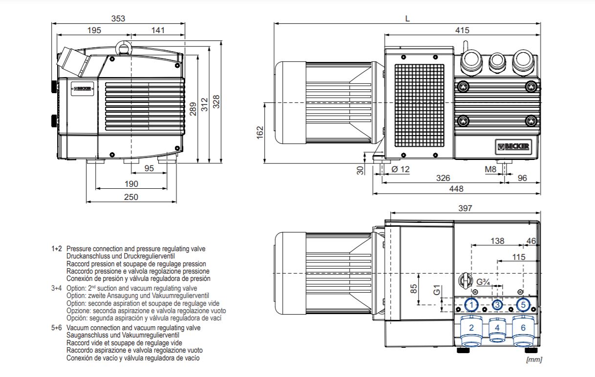 dvt3.80 oil-less rotary vane combined vacuum and pressure pump dimension drawing.JPG