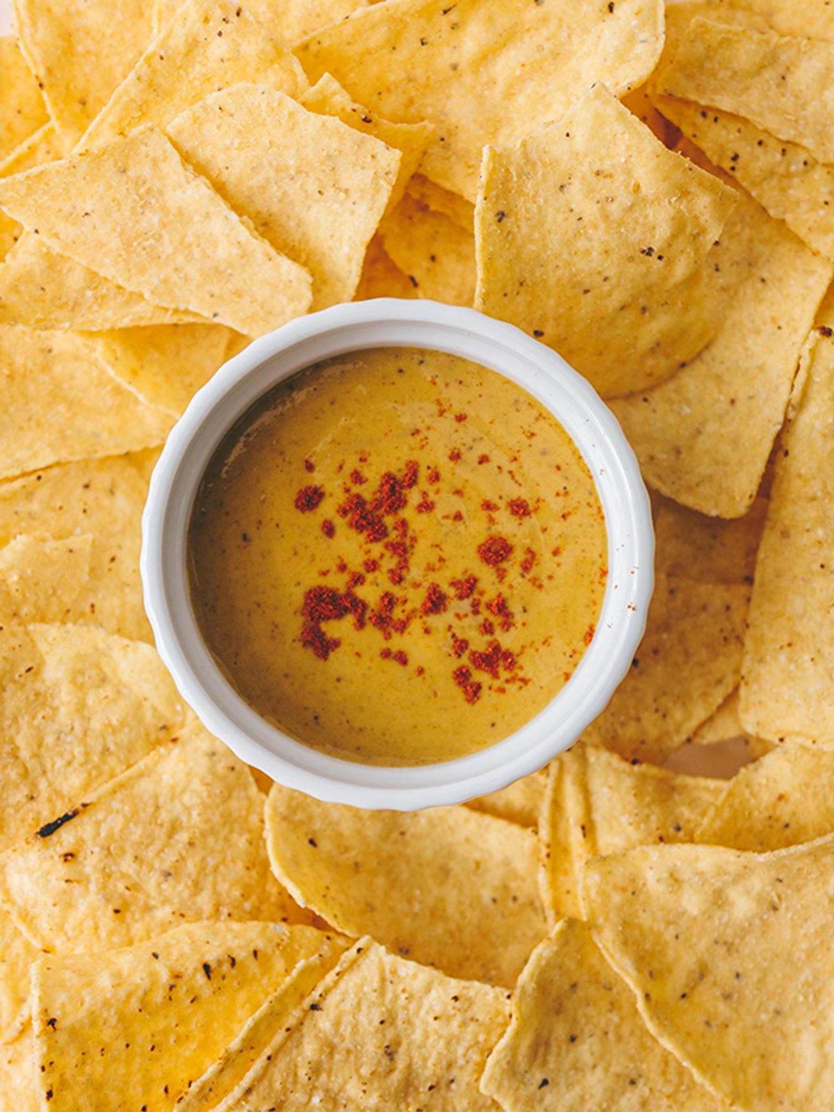 Corn Chips with Cheesy Cashew Dip