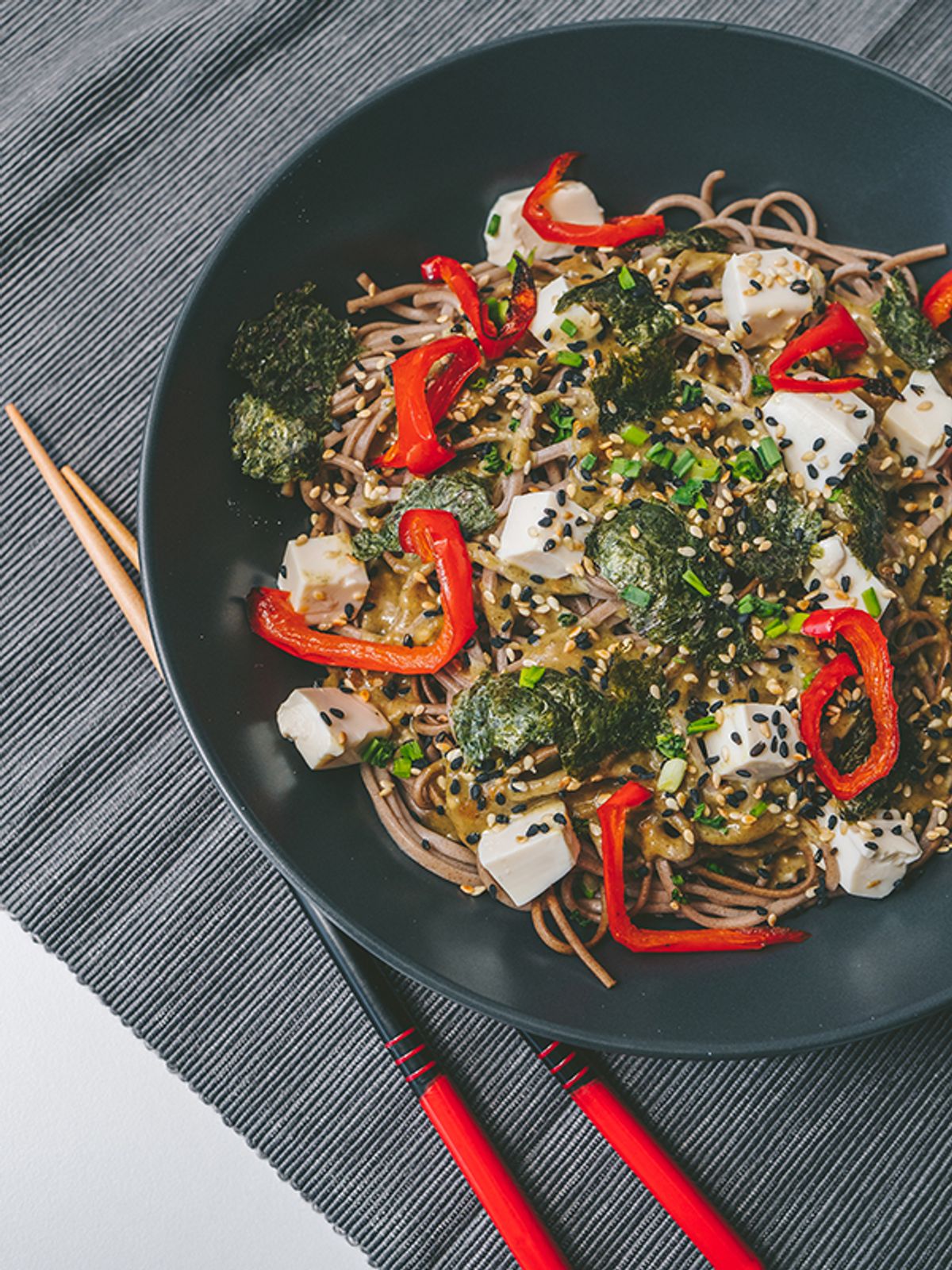 Soba Noodles with Miso Pumpkin Seed Butter Sauce