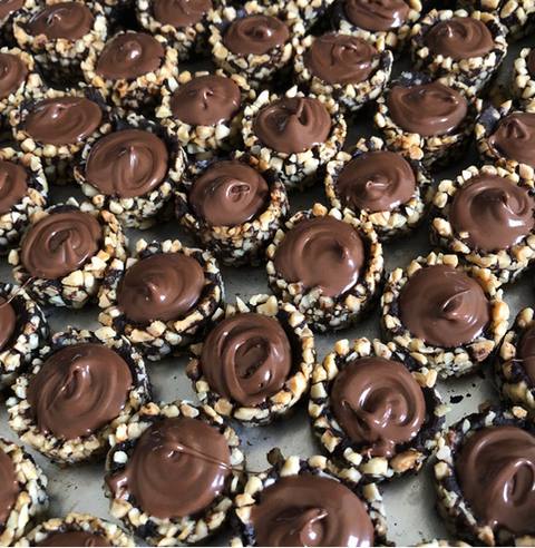 Nutella button cookies