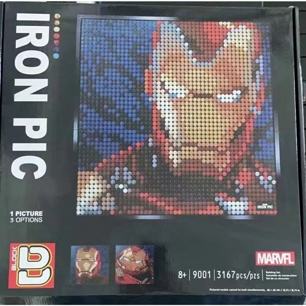 9001 (31199) LEGO Art：Marvel Studios Iron Man Magnifizio Bricks