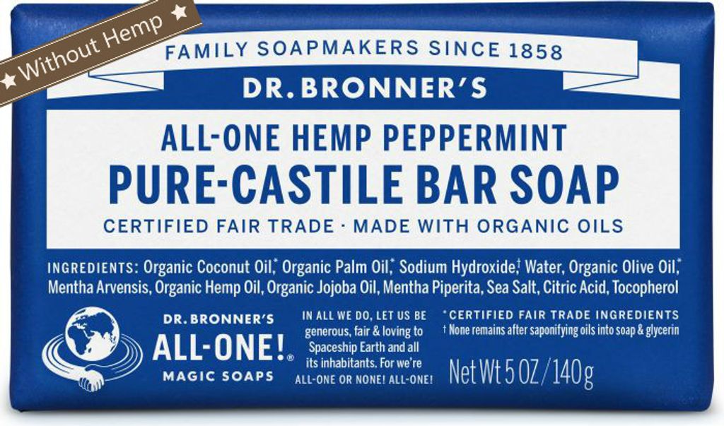 DB, Peppermint Castile Bar Soap, 140g_1.jpg