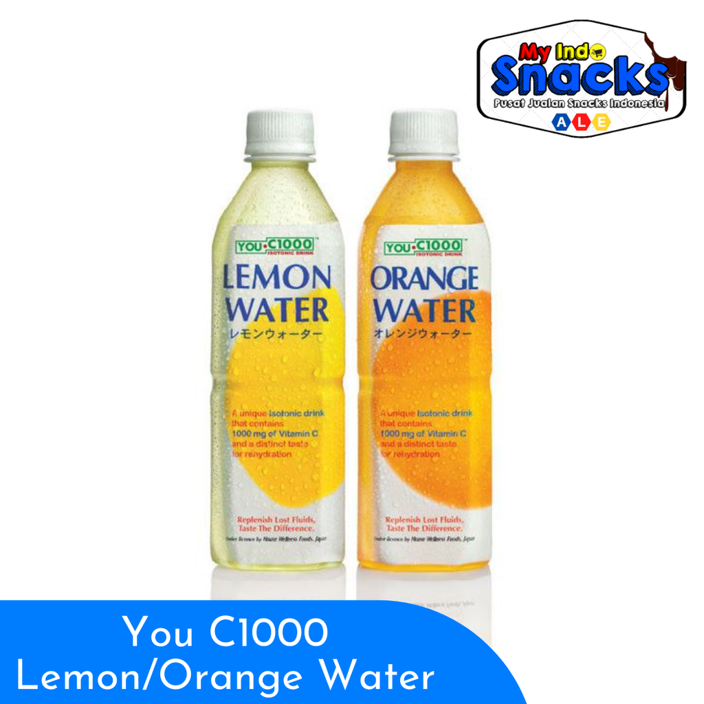 Halal You C1000 Isotonic Drink 500ml Lemon And Orange Water Myindosnacks