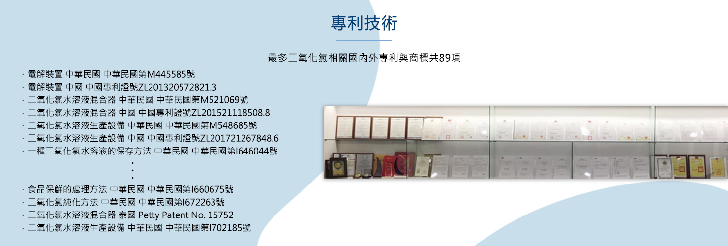 UC食品用消毒劑-氣態二氧化氯專利