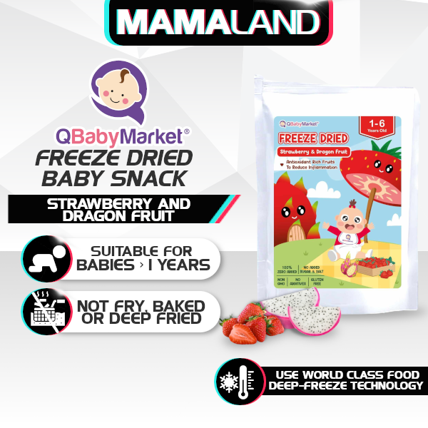 baby snack - strawberry and dragon fruit