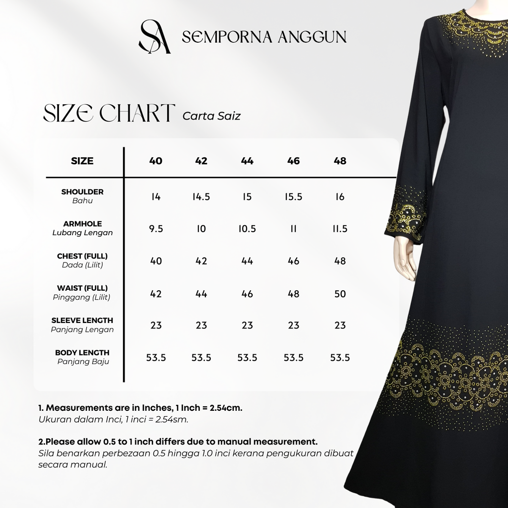 30091 - Size Chart 1