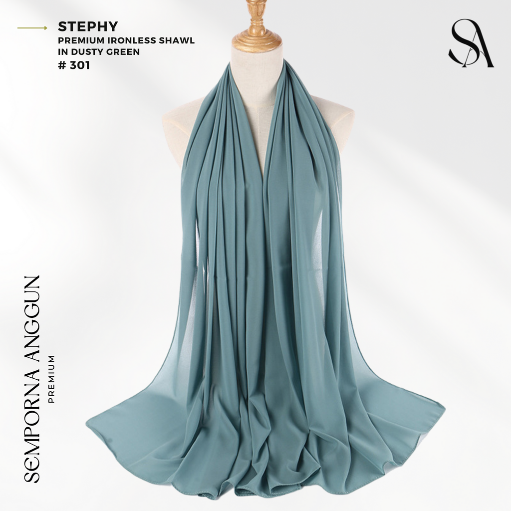 Shawl #301 - Stephy (05 Dusty Green) 1