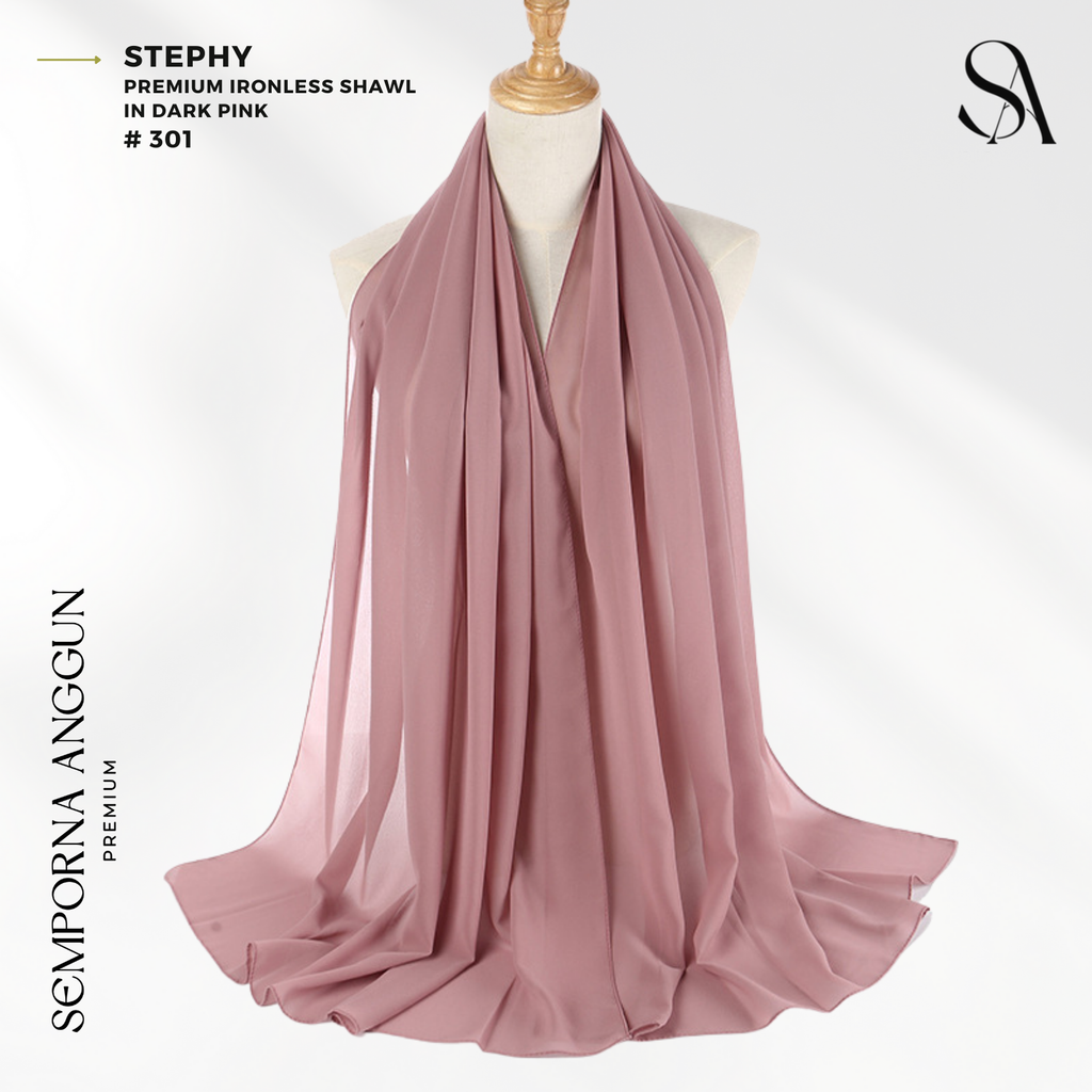 Shawl #301 - Stephy (06 Dark Pink) 1