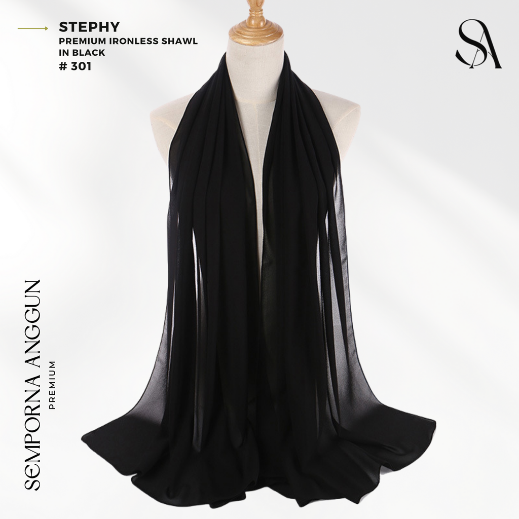 Shawl #301 - Stephy (16 Black) 1