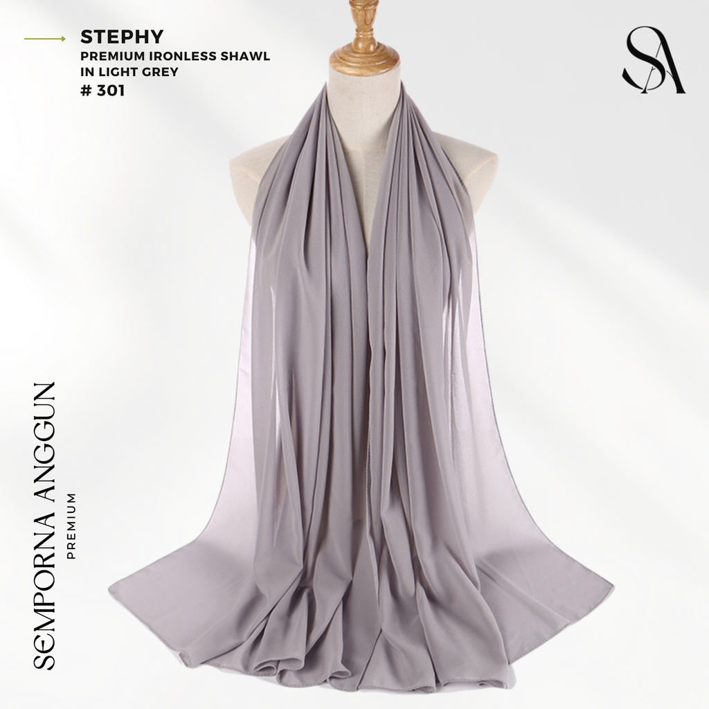 Shawl #301 - Stephy (18 Light Grey) 1