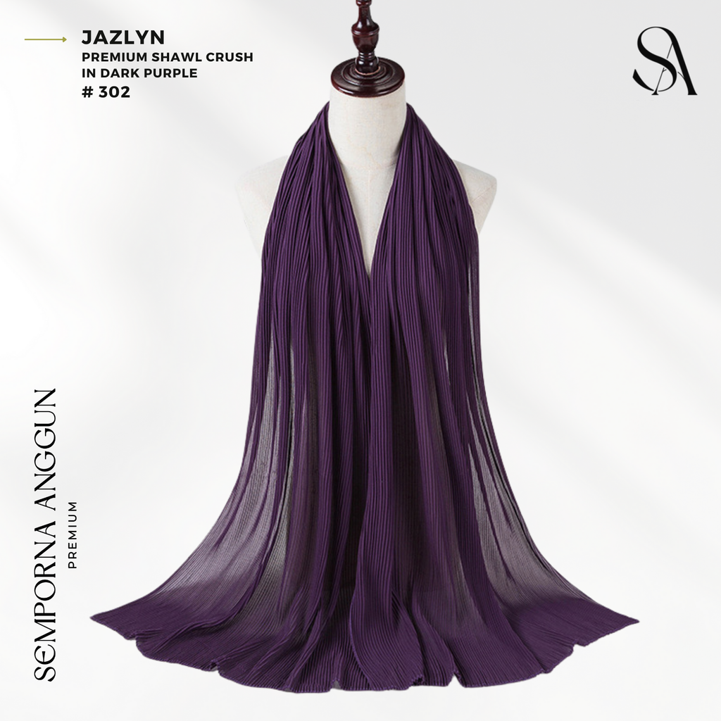 Shawl #302 - Jazlyn (15 Dark Purple) 1