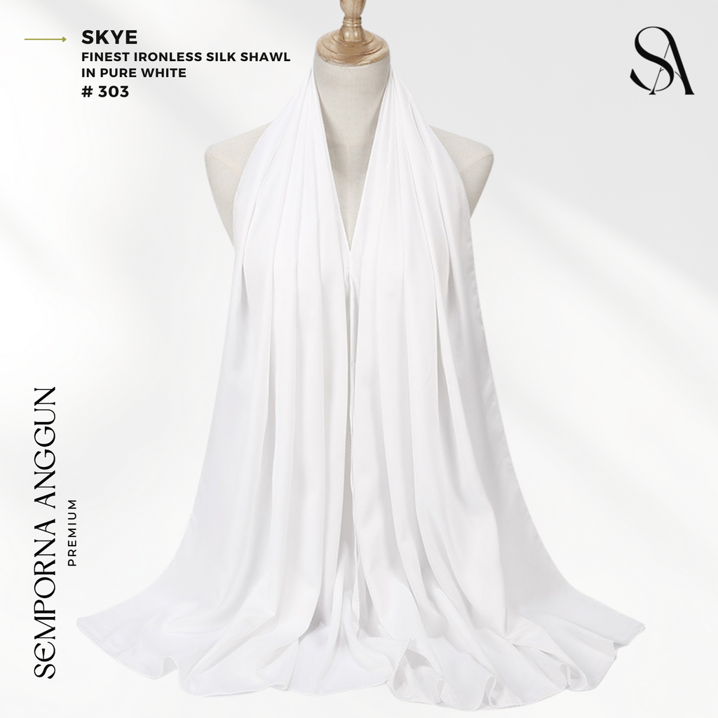 Shawl #303 - Skye (02 Pure White) 1