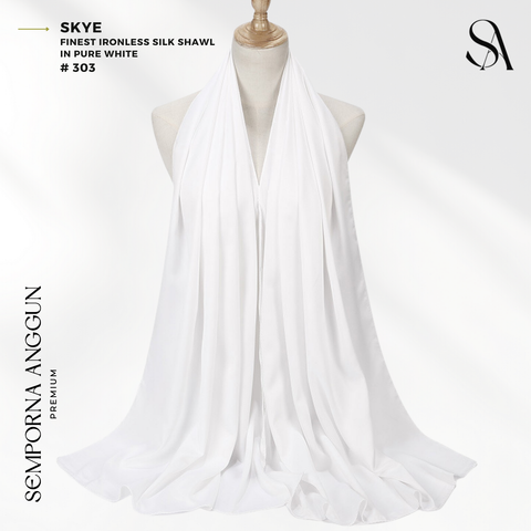 Shawl #303 - Skye (02 Pure White) 1