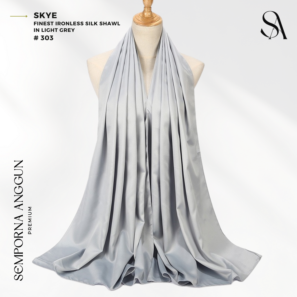 Shawl #303 - Skye (04 Light Grey) 1