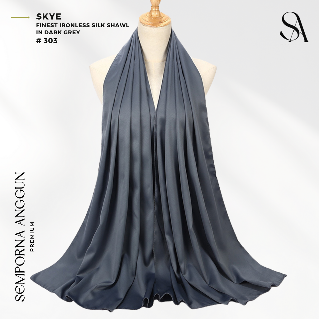 Shawl #303 - Skye (05 Dark Grey) 1