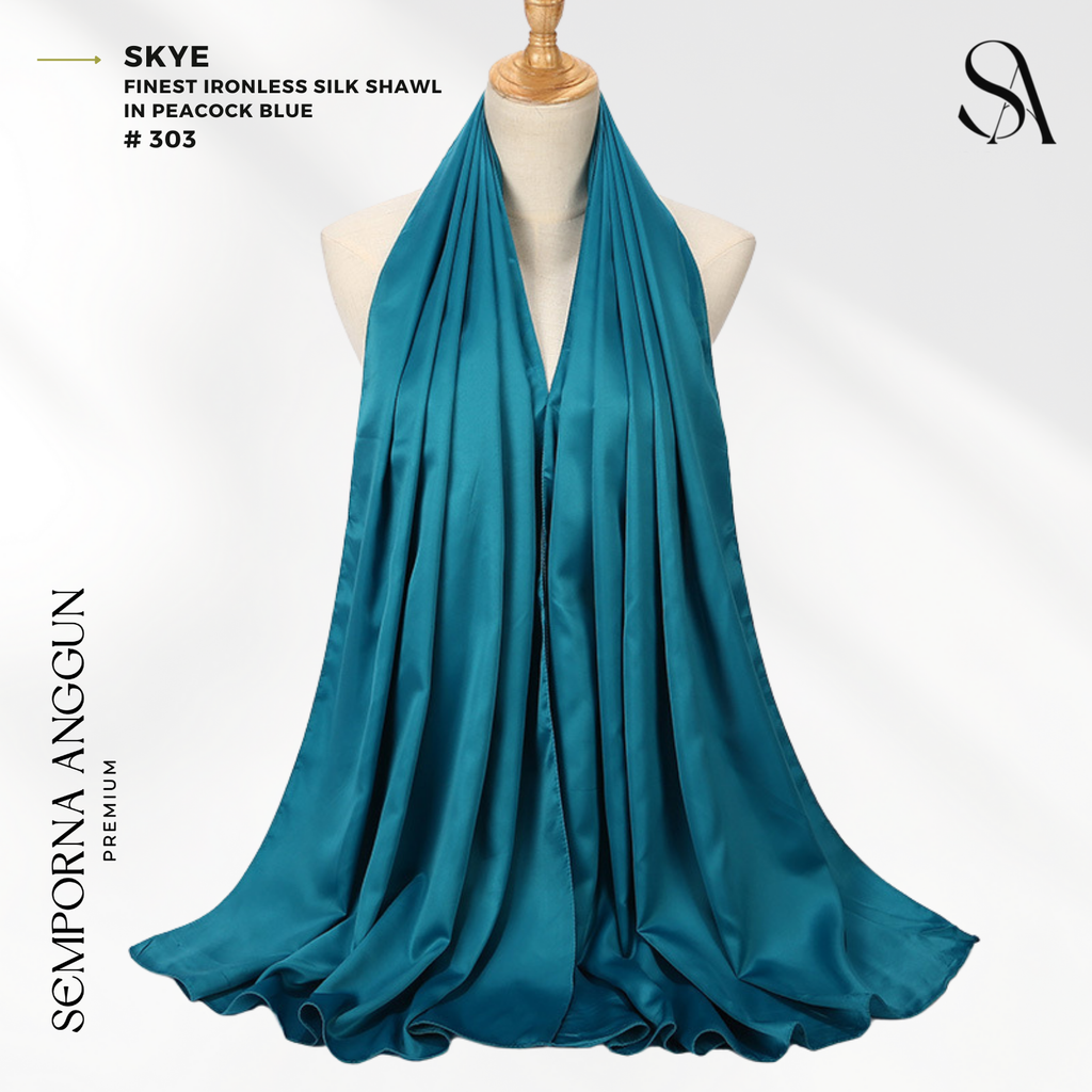 Shawl #303 - Skye (09 Peacock Blue) 1