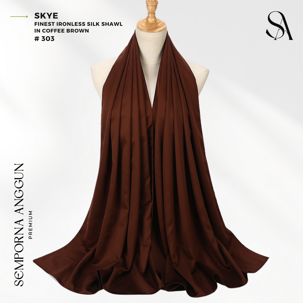Shawl #303 - Skye (30 Coffee Brown) 1