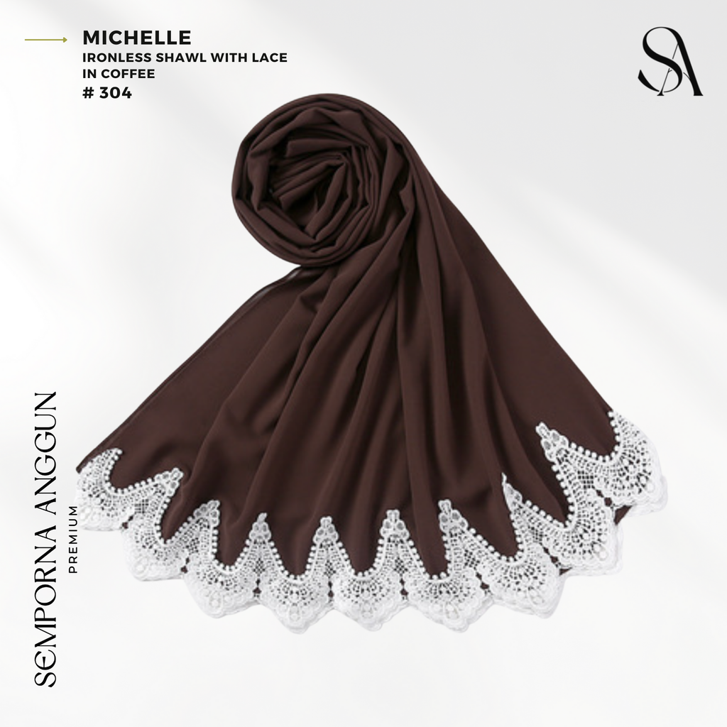 Shawl #304 - Michelle (01 Coffee) 1
