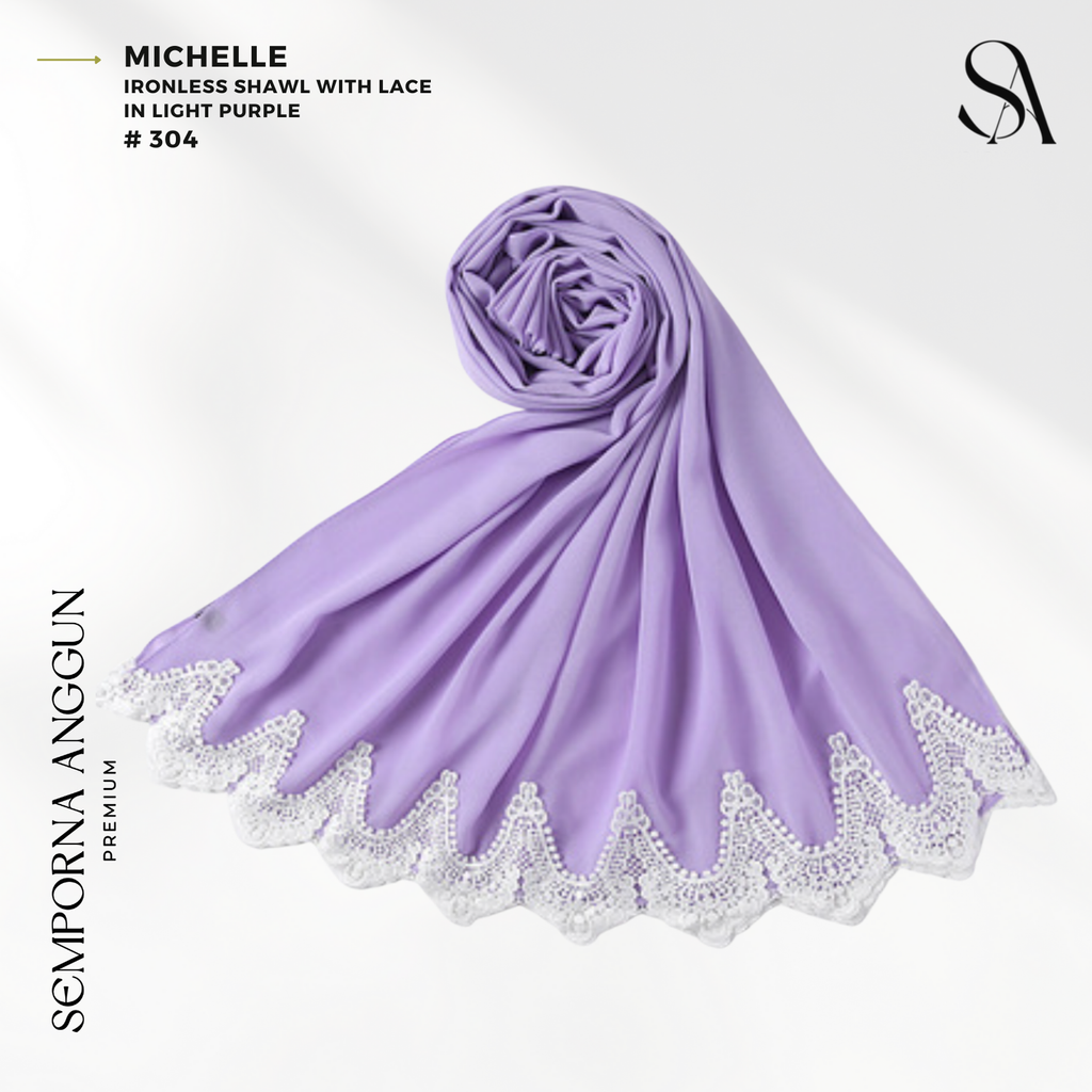 Shawl #304 - Michelle (23 Light Purple) 1