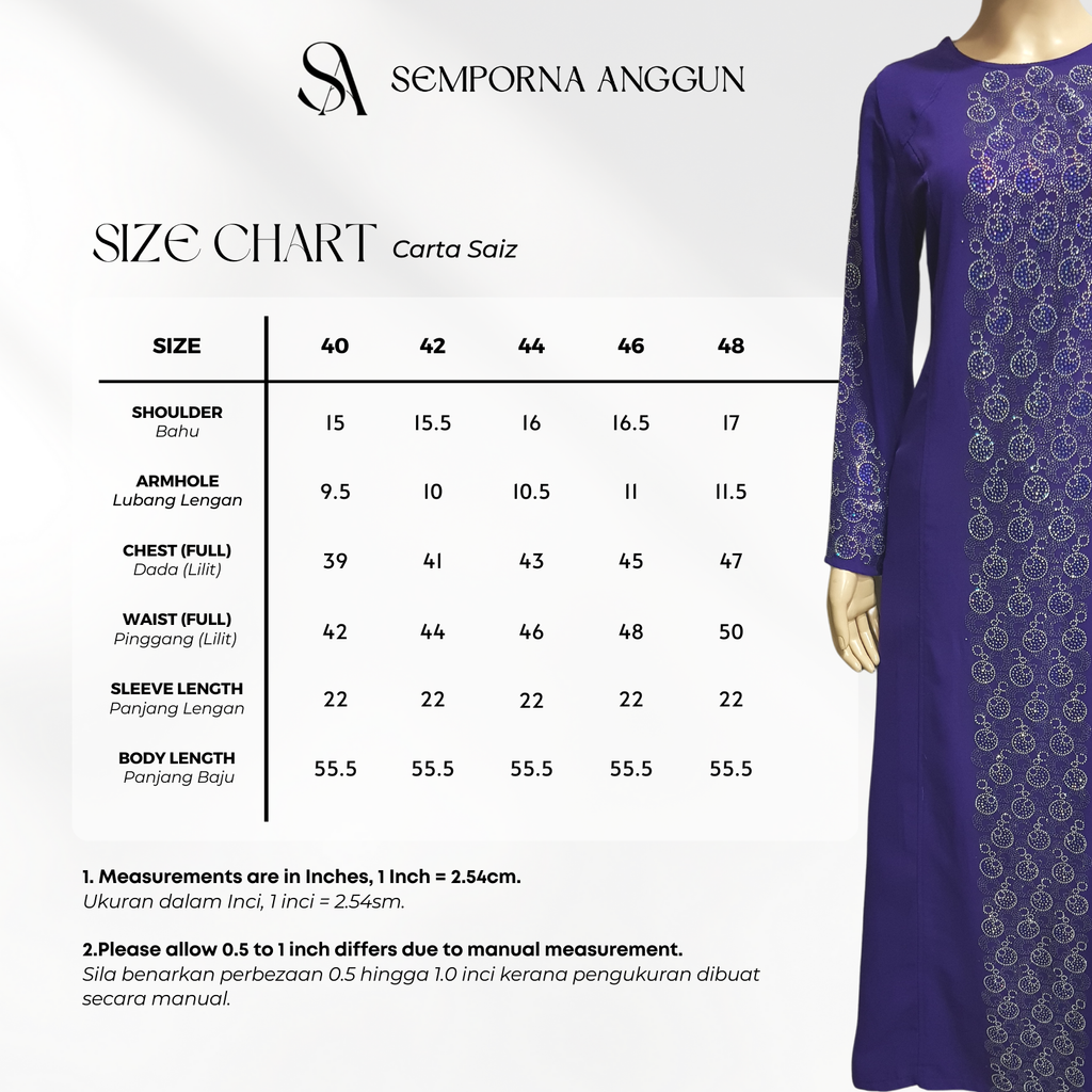 HI 30031 - Size Chart