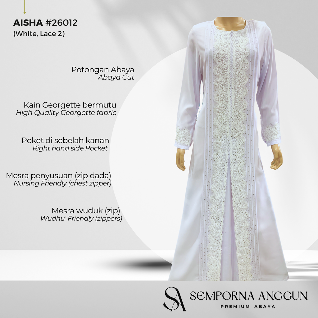 26012 - 02 White, Lace 2 - 3 Feat