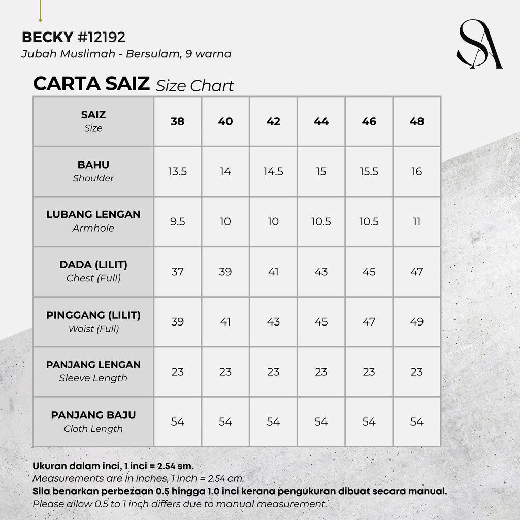 12192 - 00 All - 4 Size