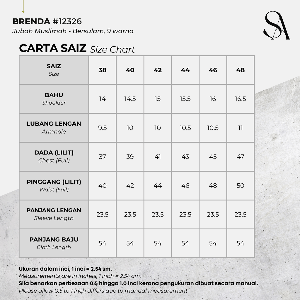 12326 - 00 All - 4 Size