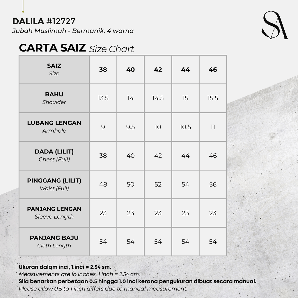 12727 - 00 All - 4 Size