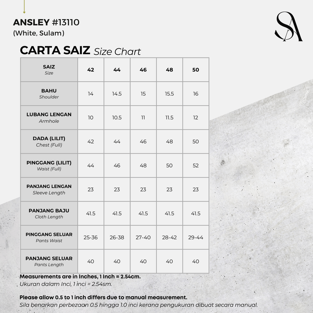 13110 - 01 White - 4 Size