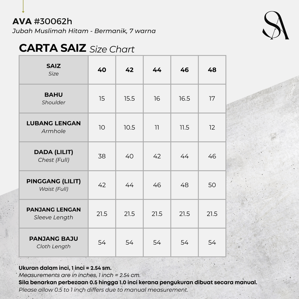 30062h - 00 All - 4 Size