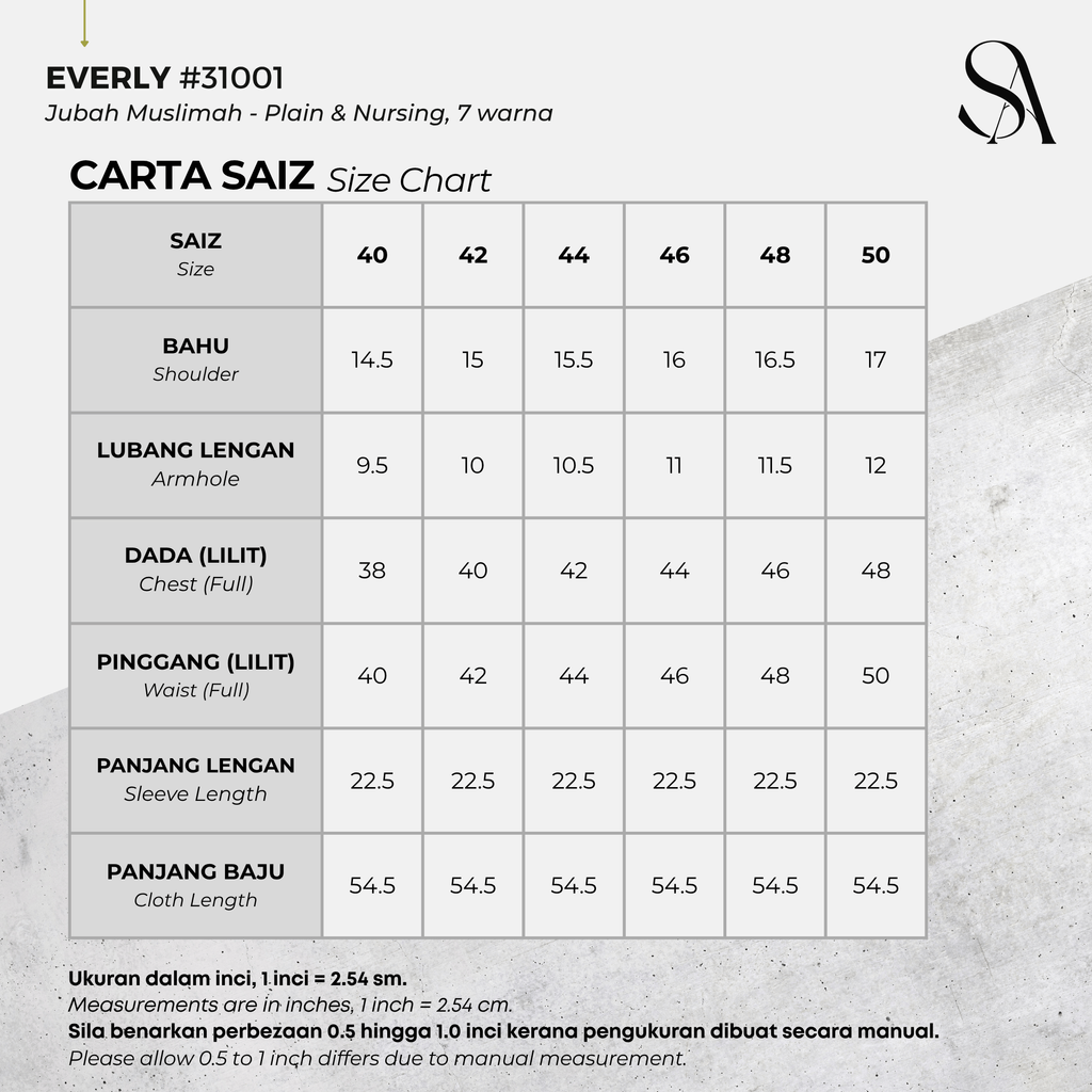 31001 - 00 All - 4 Size