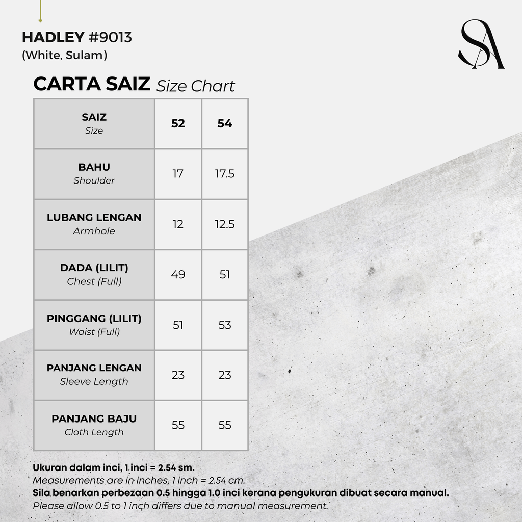 9013 - 01 White - 4 Size