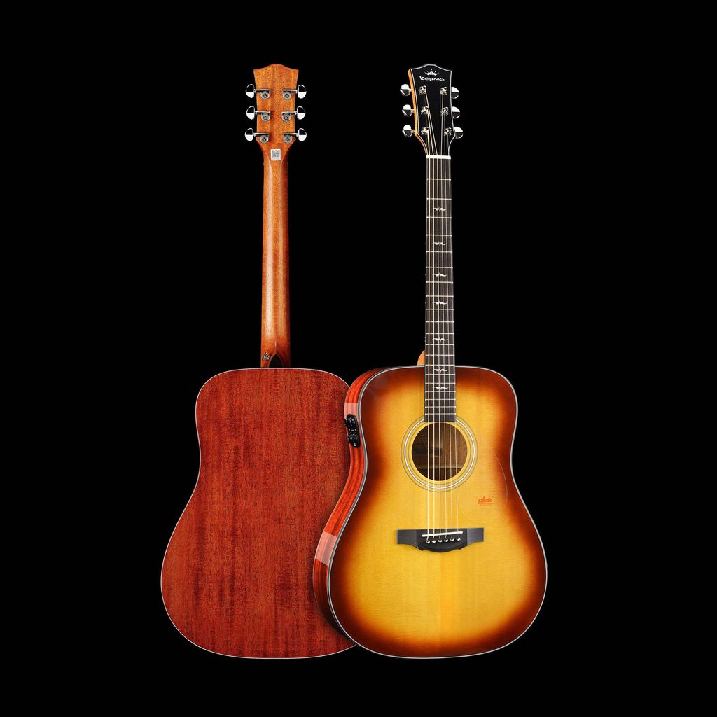 Kepma | F1E-D Solid Top | Dreadnought Acoustic Guitar | Sunburst ...