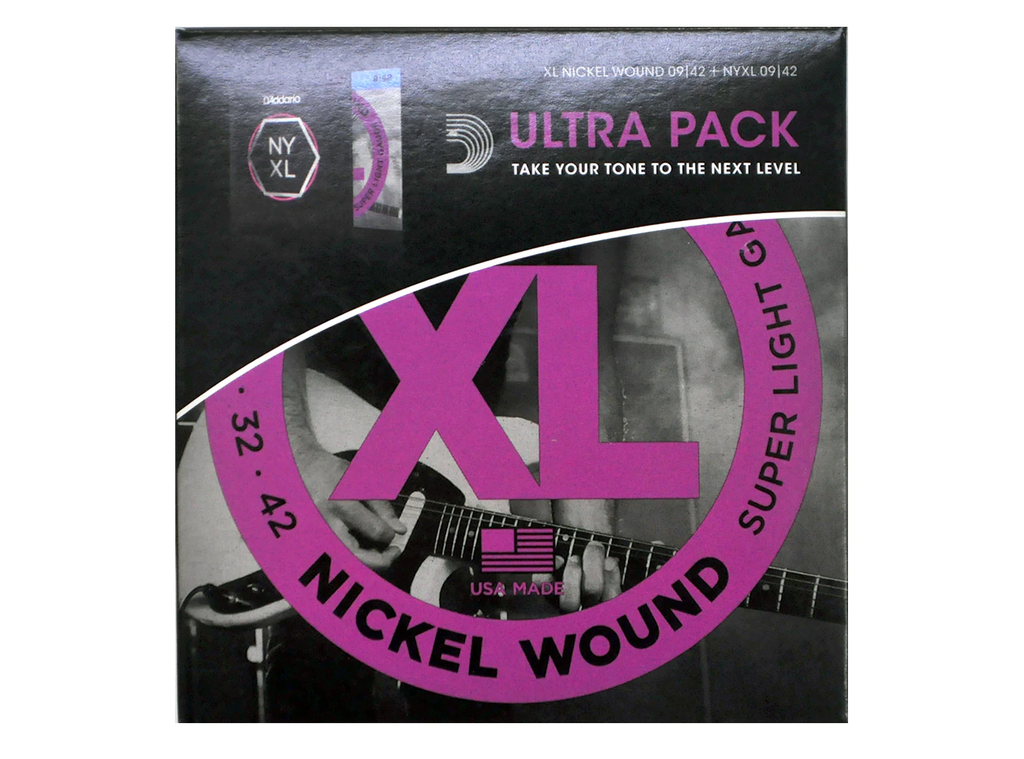 09-42 Super Light Gauge, XL Nickel Wound Electric Guitar Strings, EXL120