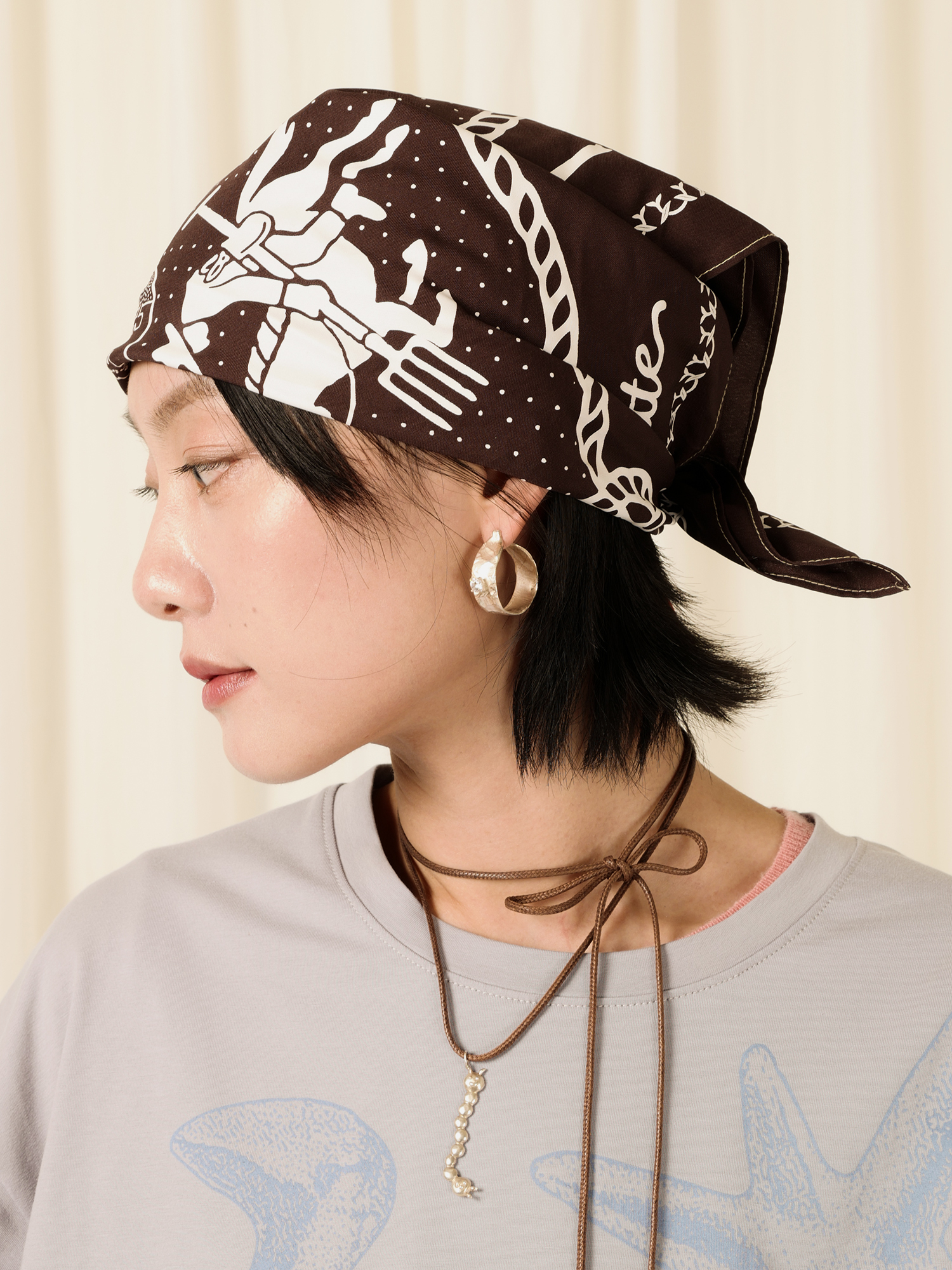 large hoop earring with single stone