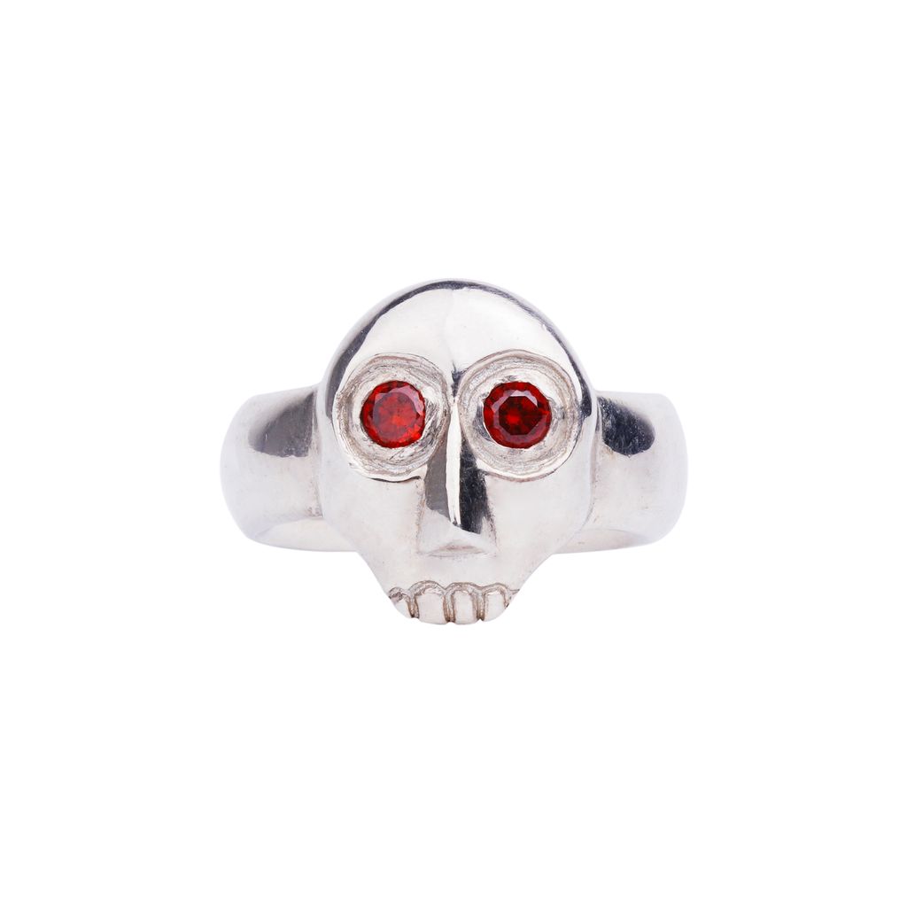 Skull Face Ring - Red 拷貝